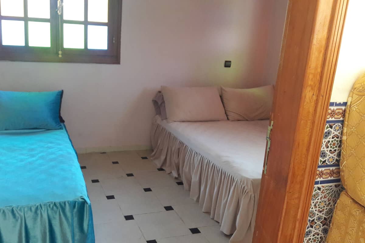 Blackout curtains, iron/ironing board, free WiFi, bed sheets