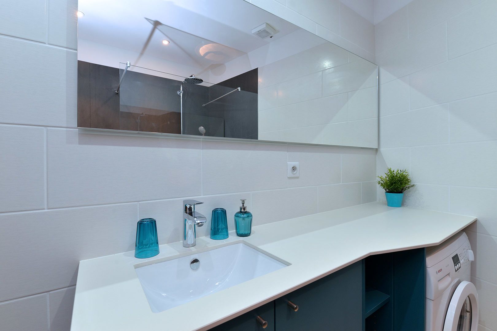House, Courtyard View (S'Harzala Bleu) | Bathroom
