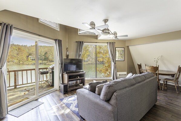 TV connectée, lecteur de DVD, livres, vidéothèque