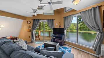 Smart TV, DVD player, books, video library