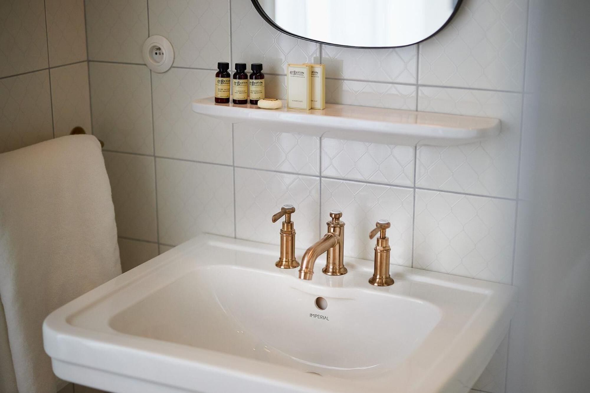 free toiletries, hair dryer, bathrobes, towels