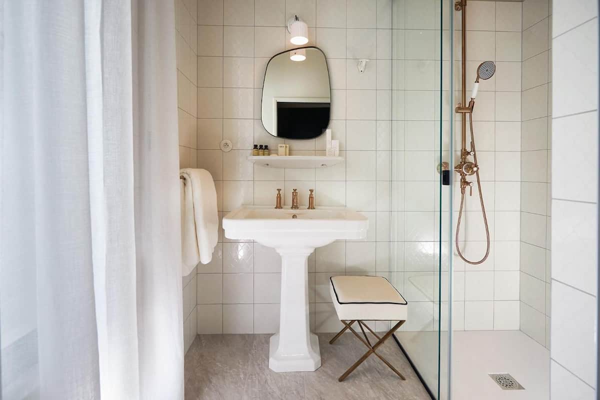 free toiletries, hair dryer, bathrobes, towels