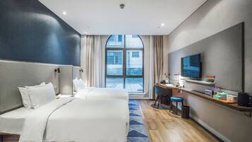 Standard Room, 2 Twin Beds, Garden View | In-room safe, desk, blackout drapes, iron/ironing board