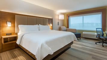 In-room safe, desk, laptop workspace, blackout curtains