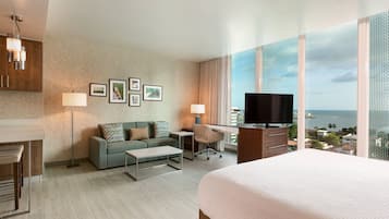 Zimmer, 1 King-Bett und Schlafsofa, Meerblick