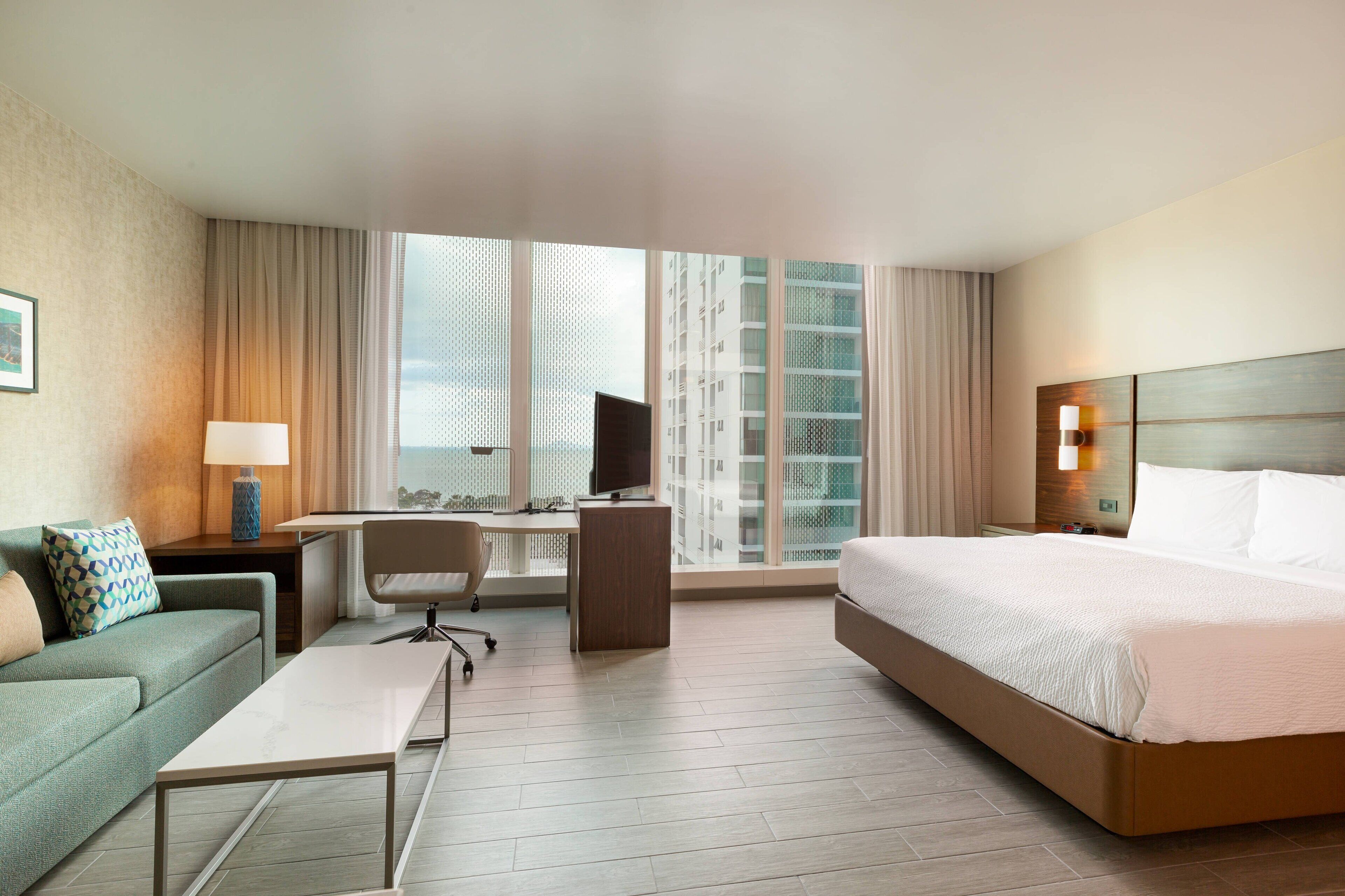 room, 1 king bed with sofa bed, non smoking, ocean view | egyptian cotton sheets, premium bedding, minibar, in-room safe