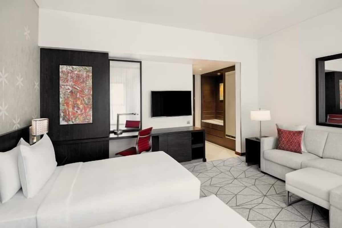 Premium bedding, pillowtop beds, minibar, in-room safe