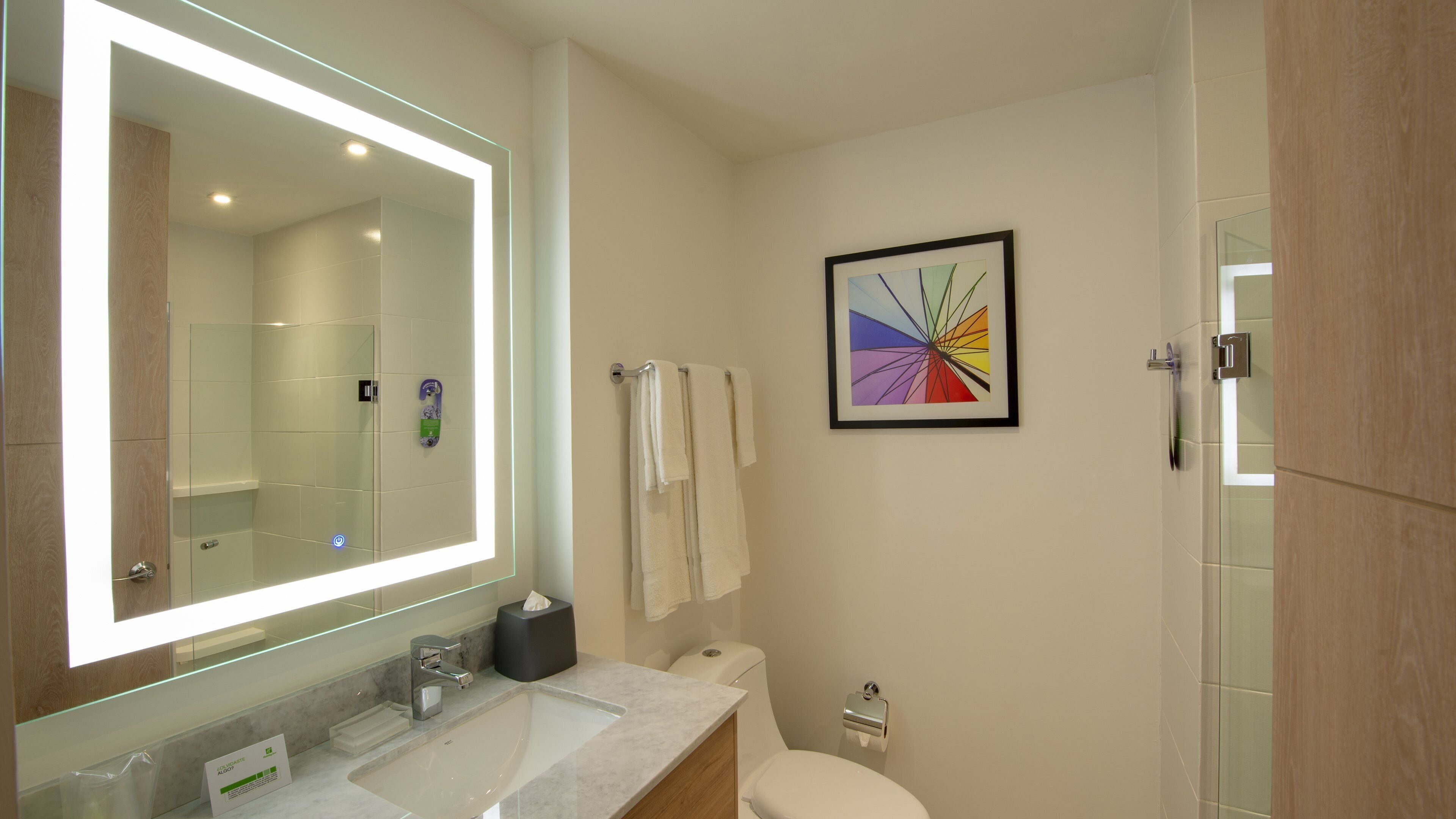 free toiletries, hair dryer, towels, soap