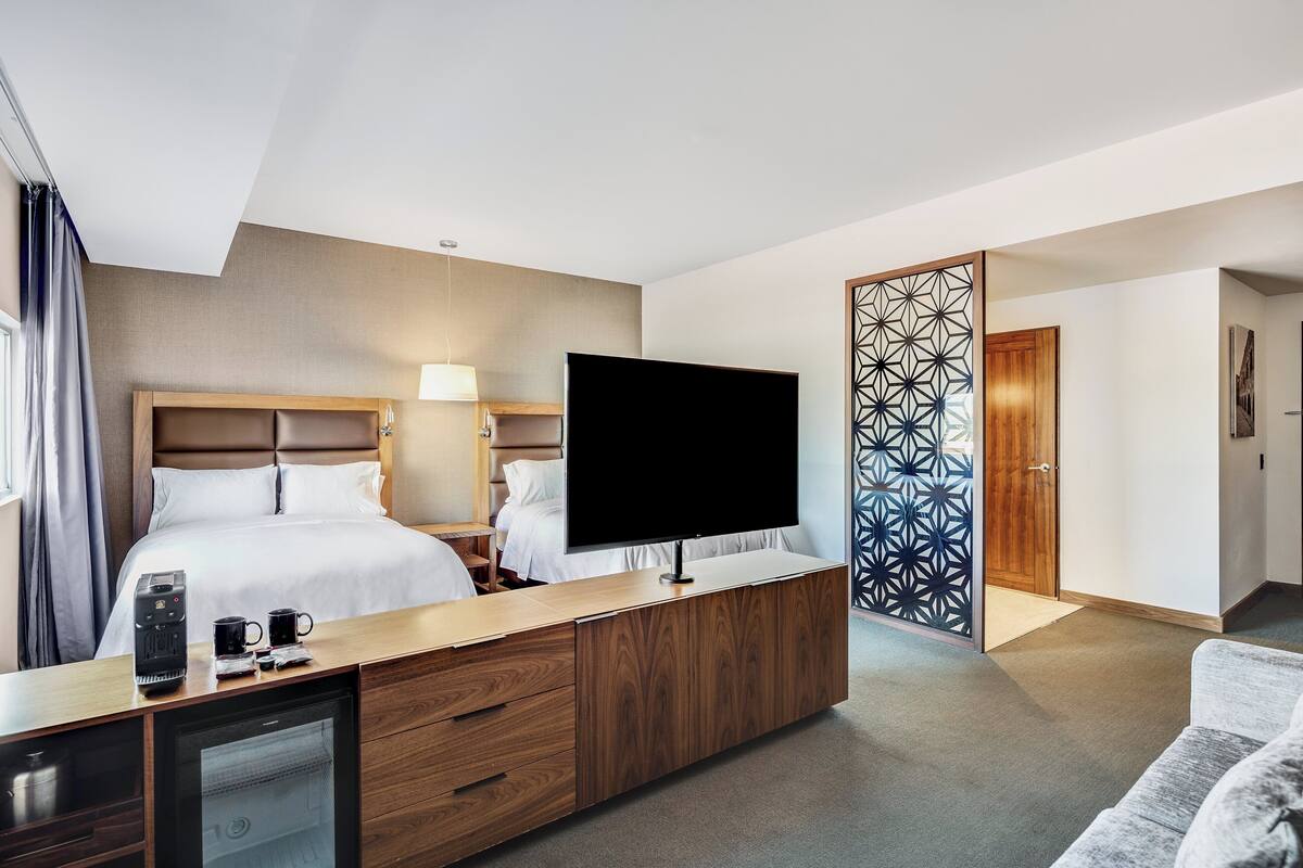 junior suite, 2 double beds | 1 bedroom, premium bedding, down duvets, pillow-top beds
