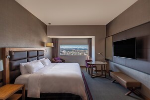 Premium bedding, down comforters, pillowtop beds, minibar