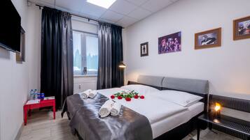 Habitación empresarial - 1 cama matrimonial o 2 individuales, 1 habitación | Ropa de cama hipoalergénica y caja de seguridad en la habitación