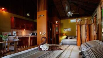 Family Double or Twin Room, 2 Queen Beds, Partial Ocean View | In-room safe, individually decorated, individually furnished