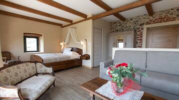 1 chambre, literie de qualité supérieure, couette en duvet d'oie