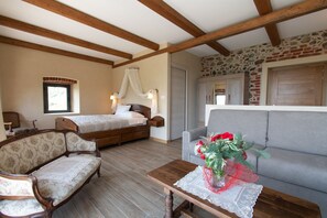 1 chambre, literie de qualité supérieure, couette en duvet d'oie