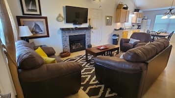 Televisión, chimenea