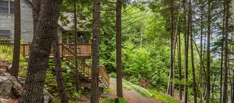 Gorgeous lakefront home w/ dock, canoe, kayaks & lake/forest views