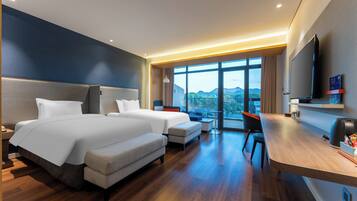 Habitación estándar, 2 camas individuales, vistas al río | Ropa de cama