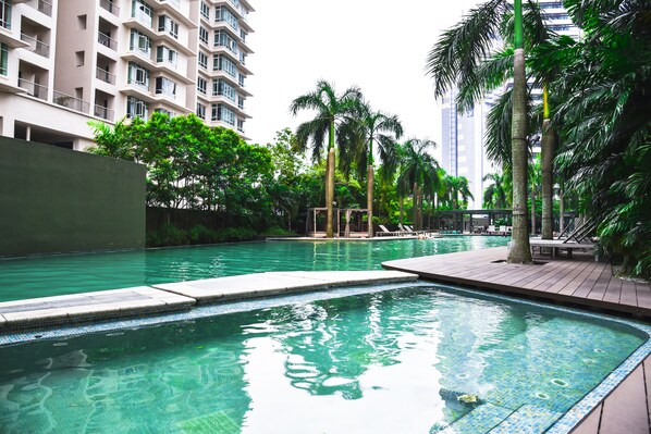 Indoor pool, outdoor pool