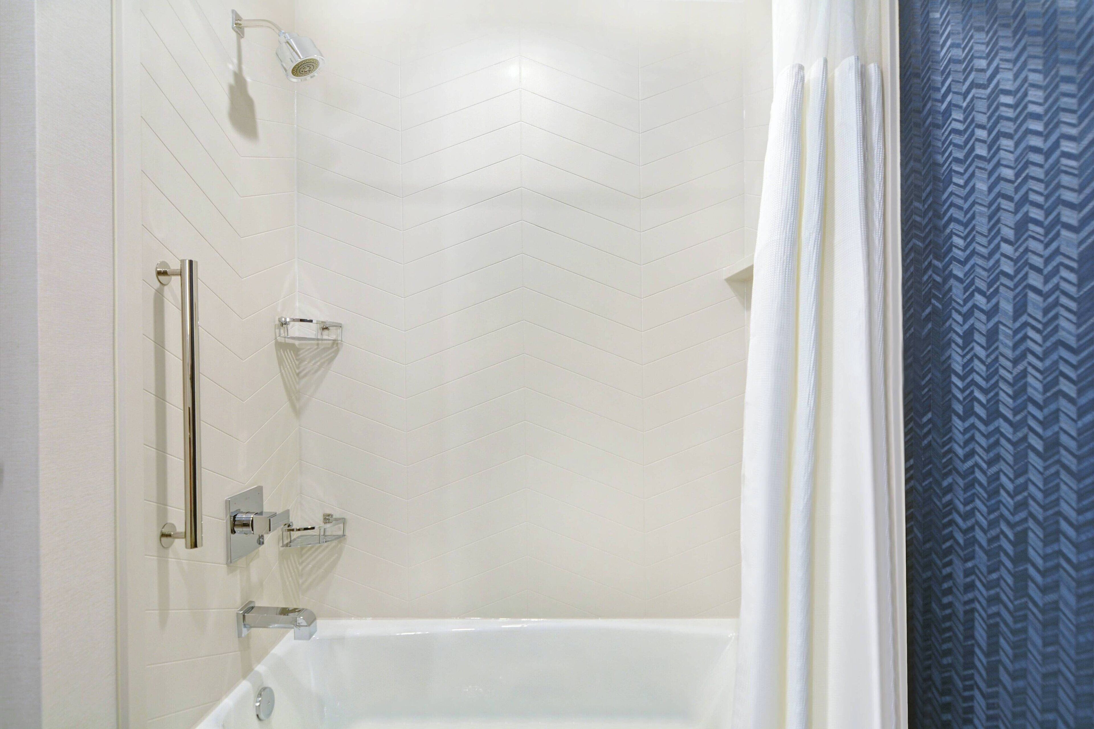 room, 2 queen beds | bathroom | separate bathtub and shower, free toiletries, hair dryer, towels