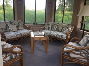 TV connectée, cheminée, Netflix, livres