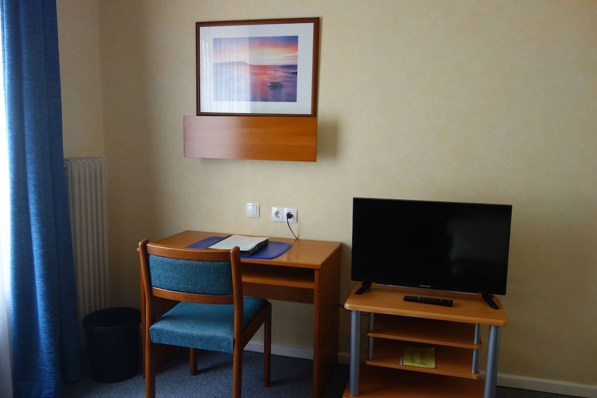 Business eenpersoonskamer | Woonruimte | Een flatscreentelevisie