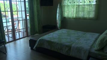 Desk, blackout drapes, iron/ironing board, free WiFi