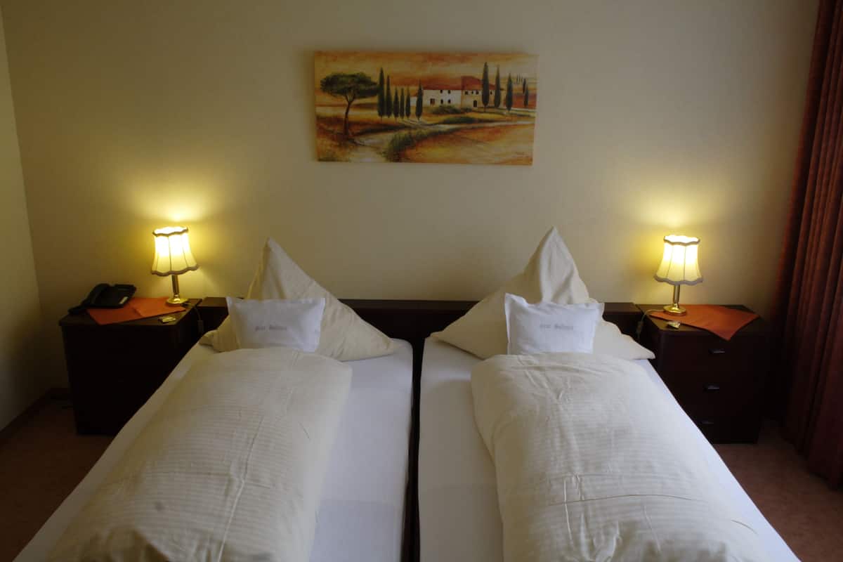 Desk, free WiFi, bed sheets
