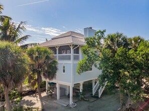 Exterior - TARPON COVE - Coastal island home on a private island. New outdoor deck/fire pit (Captiva)