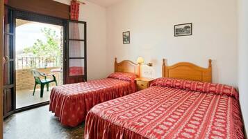 Basic Double Room, Multiple Beds, Balcony, Mountain View | Blackout curtains, free WiFi, bed sheets