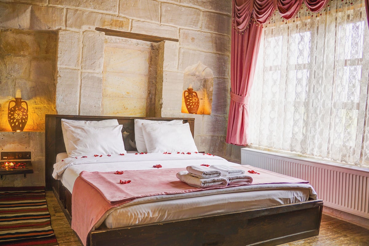 Deniz Stone Room | 1 bedroom, premium bedding, down comforters, memory foam beds