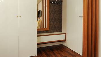 Deluxe Double Room, Balcony | Living area | Flat-screen TV