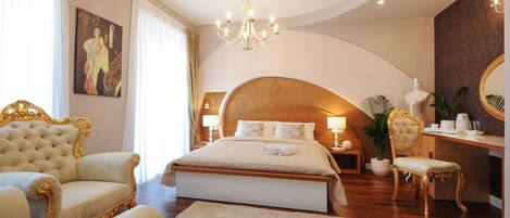 Deluxe Double Room, Balcony | In-room safe, desk, laptop workspace, blackout drapes