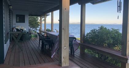 Ocean-Beach Front Cottage on Blue Hill Bay w/ Mt Desert Island on the Horizon...