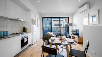 Oven, stovetop, dishwasher, espresso maker