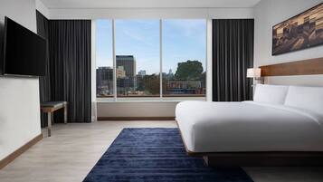 In-room safe, desk, laptop workspace, blackout drapes