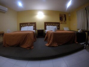 Blackout curtains, free WiFi, bed sheets