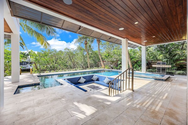 A heated pool