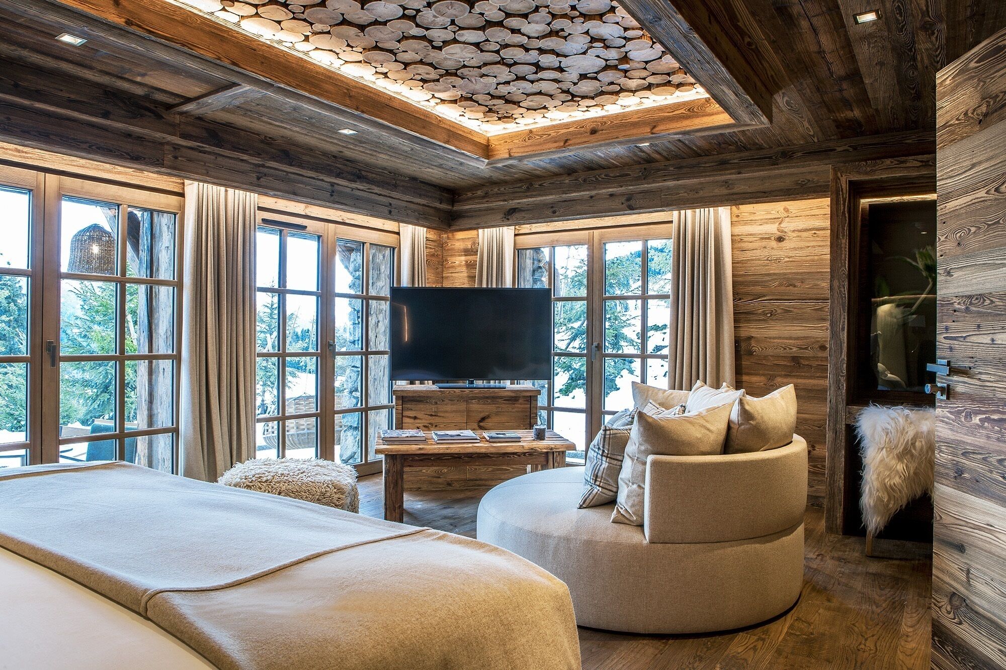 Chalet, bain à remous, vue montagne (Edelweiss)