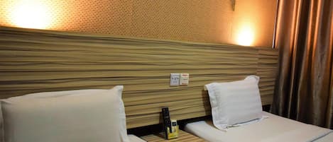 Desk, blackout curtains, iron/ironing board, free WiFi