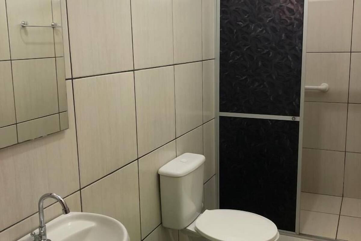 triple room | bathroom | shower, towels, soap, toilet paper