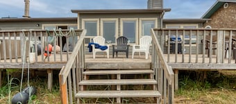 Beachfront Home with Beach Access, Deck and Sweeping Ocean Views