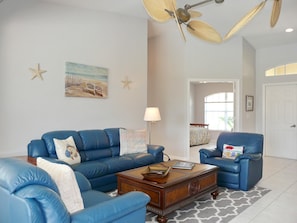 House, Multiple Beds (951 Dolphin Court) | Living room | TV - 951 Dolphin Court (Marco Island)