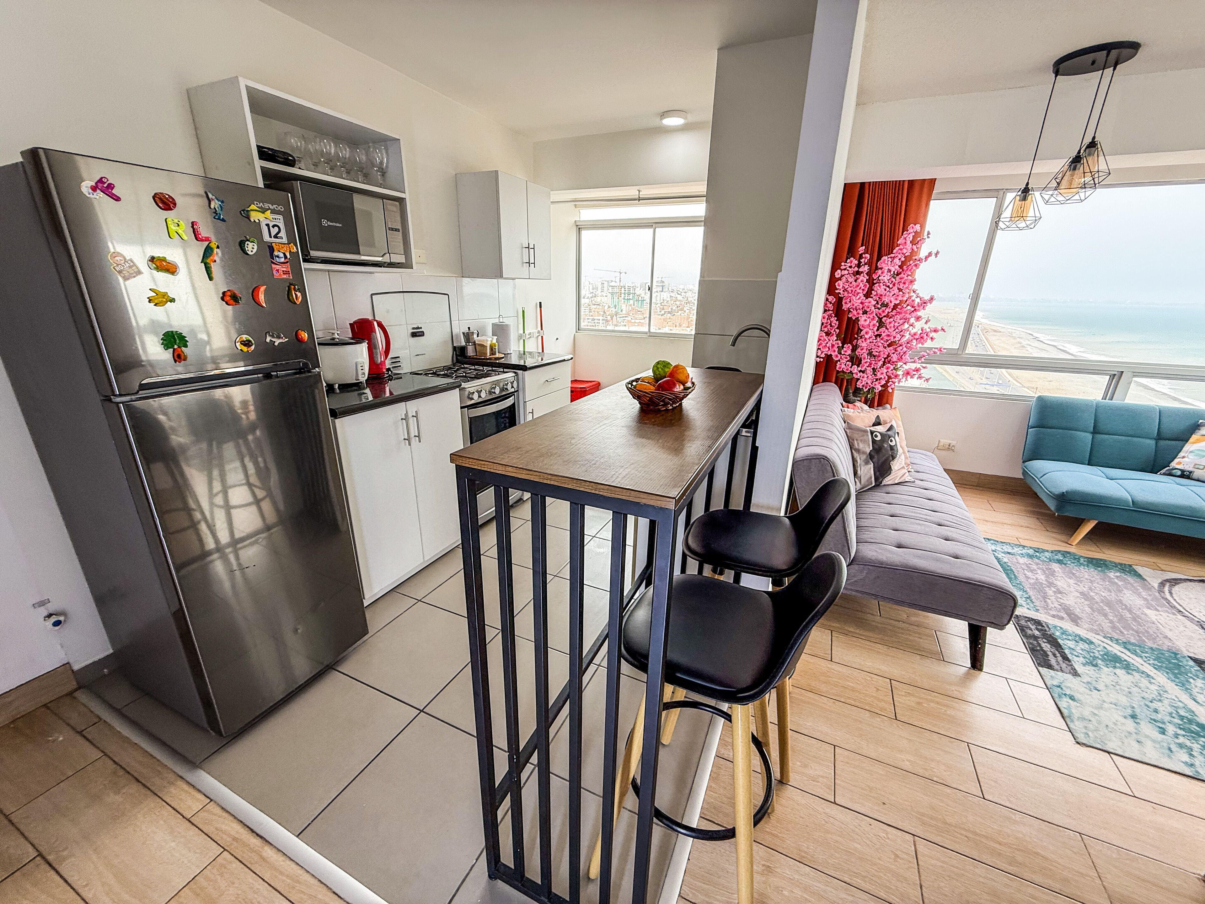 Exclusive Apartment, 3 Bedrooms, Ocean View | Private kitchen | Fridge, microwave, cookware/dishes/utensils
