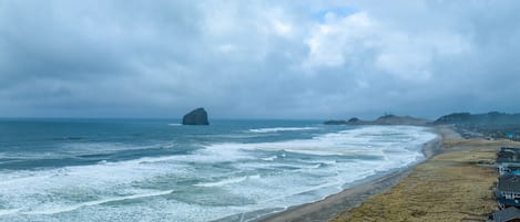 在海滩
