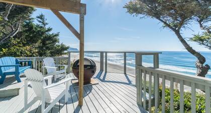 Beautiful oceanfront home with sweeping views, multiple decks, and pet friendly