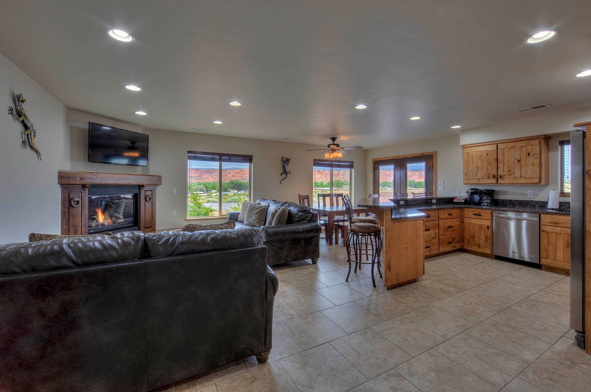 Townhome | Living area | 42-inch flat-screen TV with digital channels, TV, Netflix