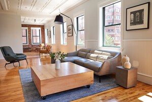 Luxury Loft, 3 Bedrooms | Living area | 52-inch LED TV with satellite channels, TV, streaming services