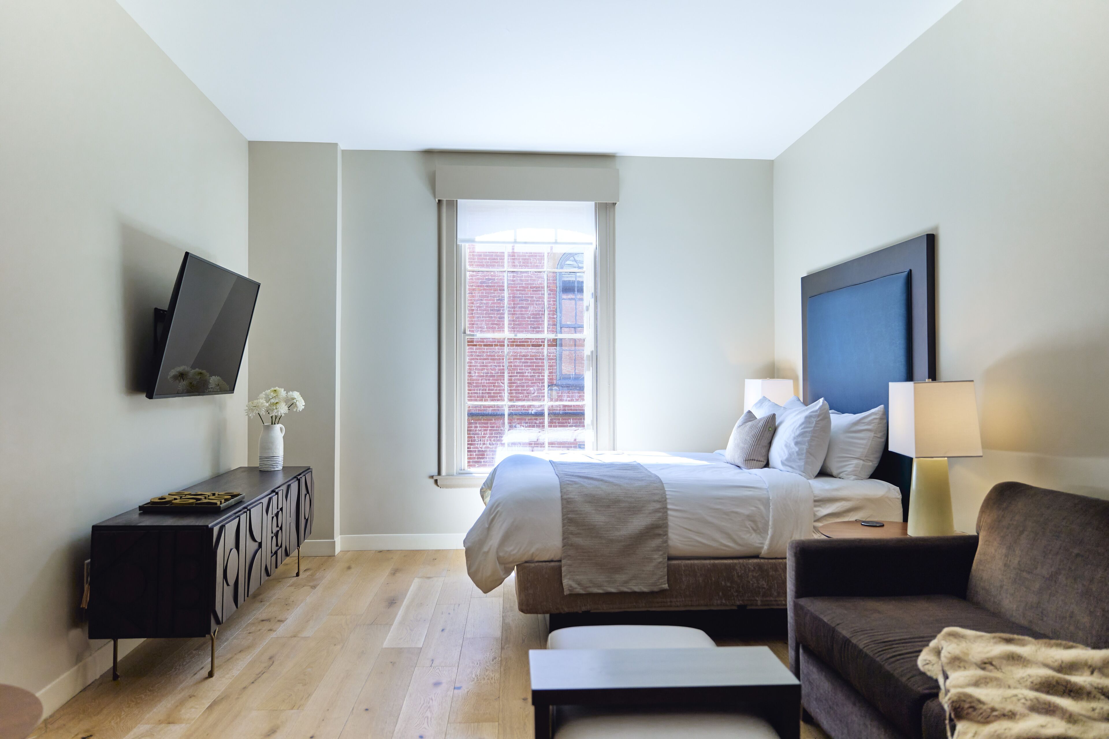 city studio, 1 queen bed with sofa bed | 2 bedrooms, blackout curtains, soundproofing, iron/ironing board