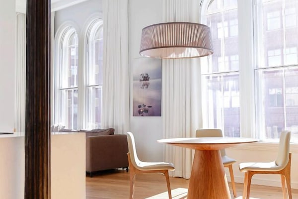 Luxury Loft, 2 Bedrooms | Living area | 52-inch LED TV with satellite channels, TV, streaming services