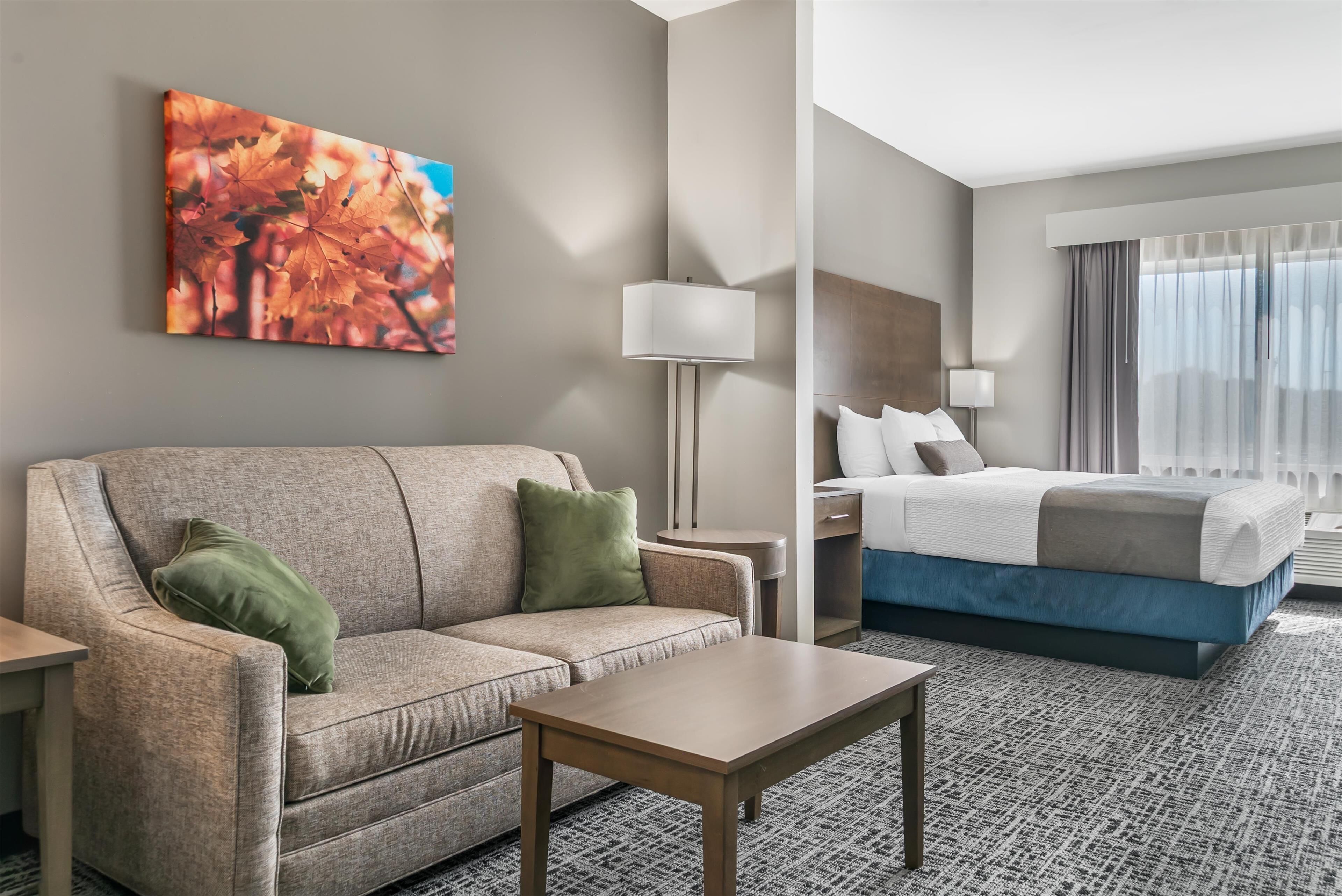 1 bedroom, individually decorated, individually furnished, desk